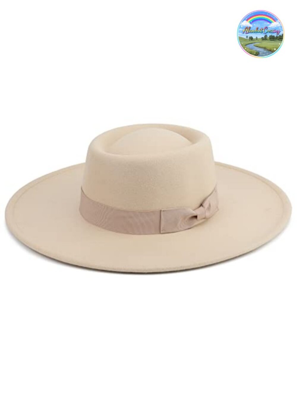 Wide Brim Wool Blend Fedora Hat Adjustable Strap Outdoor